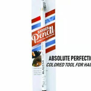 Black Ice Spray Barber Pencil Drawing Tool For Hairline Fade Hair (White)